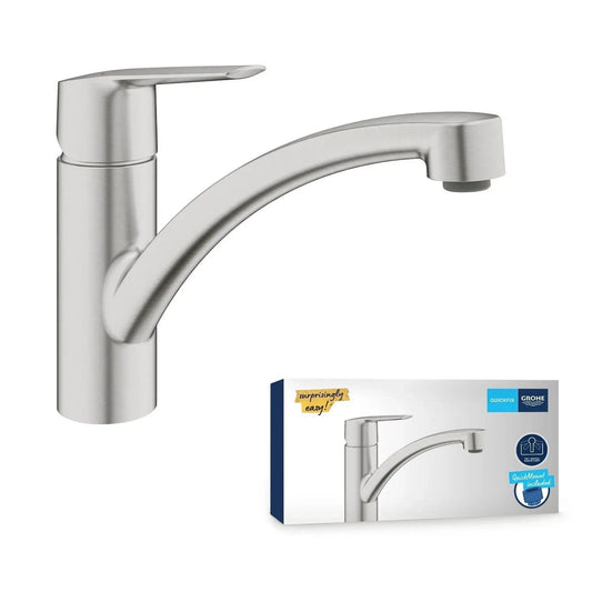 Grohe START QuickFix Küchenarmatur Edelstahl-Optik Produktansicht