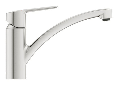 Grohe START QuickFix Küchenarmatur Edelstahl-Optik Seitenansicht 
