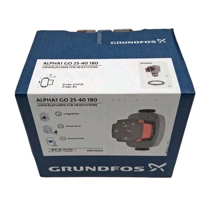 Grundfos ALPHA1 GO 25-40 180 Umwälzpumpe OVP Front