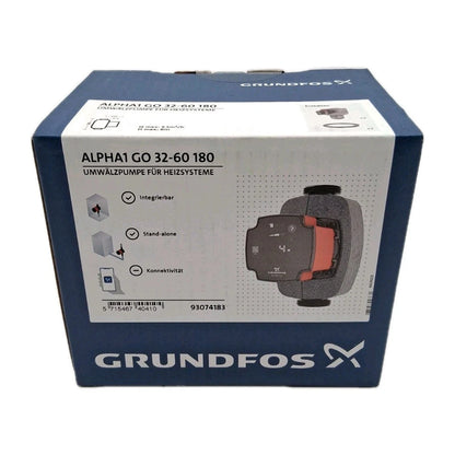 Grundfos ALPHA1 GO 32-60 180 Umwälzpumpe OVP Frontansicht