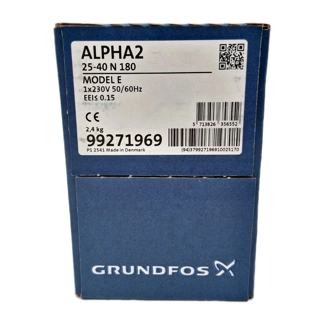 Grundfos ALPHA2 25-40 N 180 Zirkulationspumpe Trinkwasser Typenschild