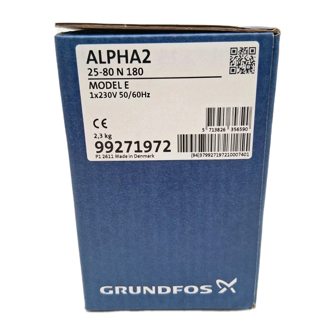 Grundfos ALPHA2 25-80 N 180 Zirkulationspumpe Trinkwasser Typenschild