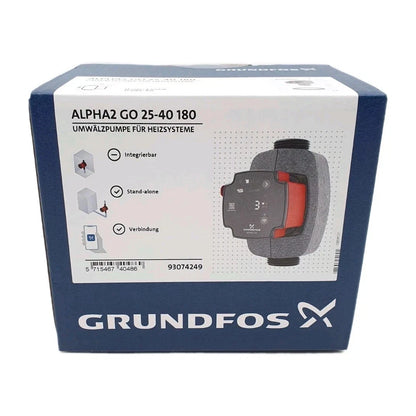 Grundfos ALPHA2 GO 25-40 180 Umwälzpumpe OVP Front