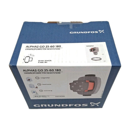 Grundfos ALPHA2 GO 25-60 180 Umwälzpumpe OVP oben