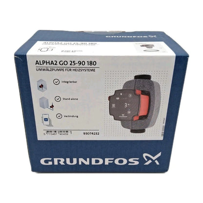 Grundfos ALPHA2 GO 25-90 180 Umwälzpumpe OVP Front