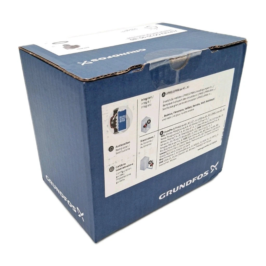 Grundfos ALPHA2 GO 25-90 180 Umwälzpumpe OVP hinten