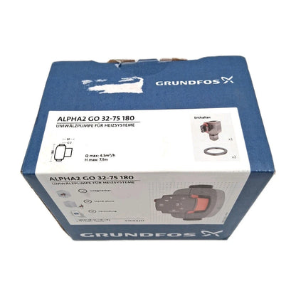Grundfos ALPHA2 GO 32-75 180 Umwälzpumpe OVP oben