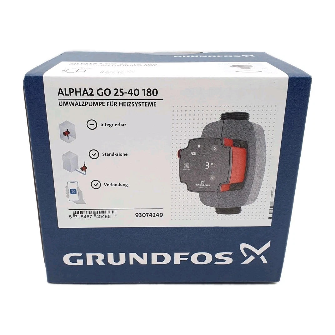 Grundfos Alpha 2 GO 25-40 180 Hocheffizienz-Umwälzpumpe 93074249